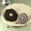 Prima - Coiled Pearls Collection - Fabric Flower Embellishments - Victoria