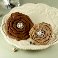 Prima - Coiled Pearls Collection - Fabric Flower Embellishments - Catherine