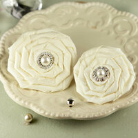 Prima - Coiled Pearls Collection - Fabric Flower Embellishments - Emily