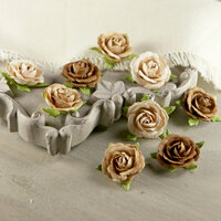 Prima - Sherwood Rose Collection - Mulberry Flower Embellishments - Partridge