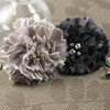 Prima - Carlotta Collection - Fabric Flower Embellishments - Smoke