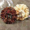 Prima - Carlotta Collection - Fabric Flower Embellishments - Latte