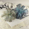Prima - Regia Collection - Feather Flower Embellishments - Smoke