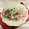 Prima - Holiday Collection - Christmas - Flower Embellishments - Red