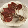 Prima - Aglow Collection - Leaves Embellishments - Coffee Bean