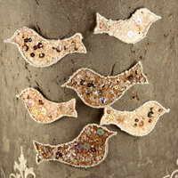 Prima - Tweet Vine Collection - Bird Embellishments - Quail Glow