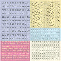 Prima - Meadow Lark Collection - Cardstock Stickers - Alphabet - Typeset