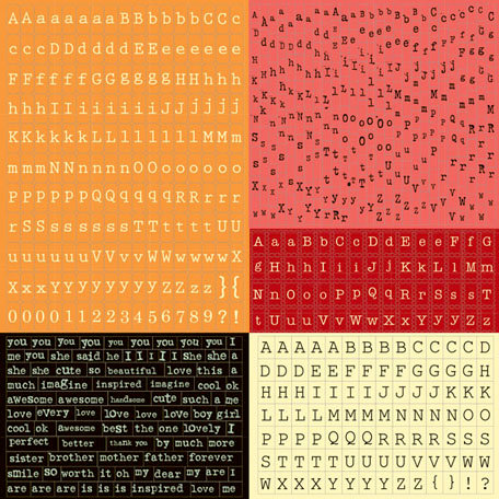 Prima - Doodle- Deux Collection - Cardstock Stickers - Alphabet - Typeset