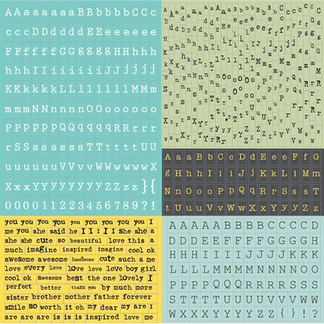 Prima - Sun Kiss Collection - Cardstock Stickers - Alphabet - Typeset