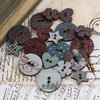 Prima - En Francais Collection - Wood Embellishments - Buttons