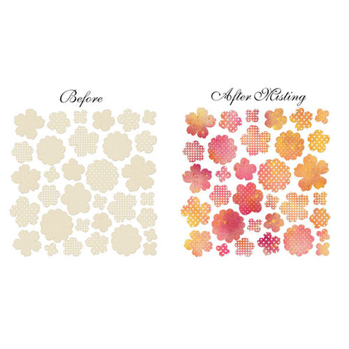 Prima - Sun Kiss Collection - Resist Canvas - Flowers Shapes