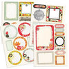 Prima - Doodle-Deux Collection - Chipboard Stickers with Glitter Accents