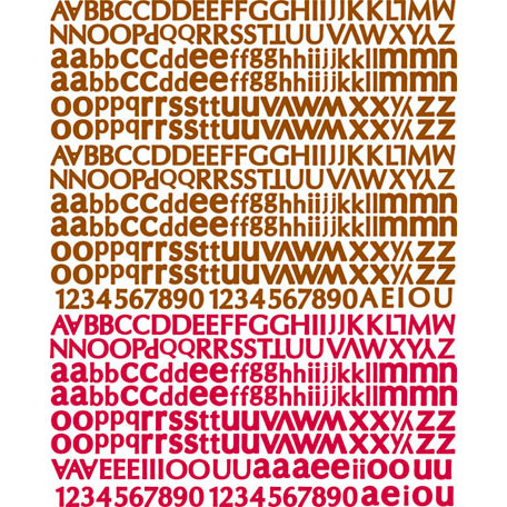 Prima - En Francais Collection - Textured Stickers - Alphabet