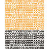 Prima - Doodle-Deux Collection - Textured Stickers - Alphabet