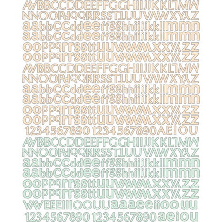Prima - Songbird Collection - Textured Stickers - Alphabet