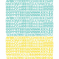 Prima - Sun Kiss Collection - Textured Stickers - Alphabet