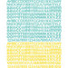 Prima - Sun Kiss Collection - Textured Stickers - Alphabet