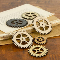 Prima - Wood Embellishments - Gear