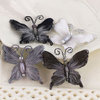 Prima - Mariposa Collection - Fabric Butterfly Embellishments - Ash
