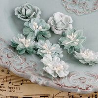 Prima - Miss Godivas Collection - Fabric Flower Embellishments - Celadon