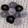 Prima - Tasha Collection - Fabric Flower Embellishments - Midnight
