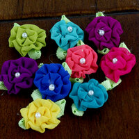 Prima - Trixie Collection - Fabric Flower Embellishments - Bright
