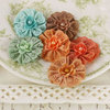 Prima - Manette Collection - Fabric Flower Embellishments - Maple