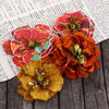 Prima - Fabrique Collection - Fabric Flower Embellishments - Persimmon