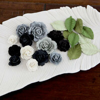 Prima - Laraine Collection - Flower Embellishments - Black Tie