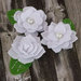 Prima - Hermosa Collection - Fabric Flower Embellishments - White