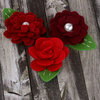 Prima - Hermosa Collection - Fabric Flower Embellishments - Carmine