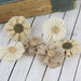 Prima - Tattered Treasures Collection - Fabric Flower Embellishments - Wheat