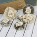 Prima - Tattered Treasures Collection - Fabric Flower Embellishments - Barley