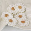 Prima - Primmers Collection - Fabric Flower Embellishments - White Cotton