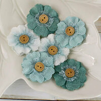 Prima - Primmers Collection - Fabric Flower Embellishments - Bottle Green