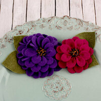 Prima - Cascade Collection - Fabric Flower Embellishments - Wine