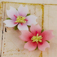 Prima - Merelle Collection - Fabric Flower Embellishments - Rose
