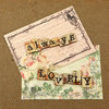 Prima - Tea-Thyme Collection - Wood Embellishments - Scrabble Words - Always, Lovely