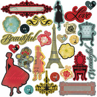 Prima - Welcome to Paris Collection - Chipboard Pieces
