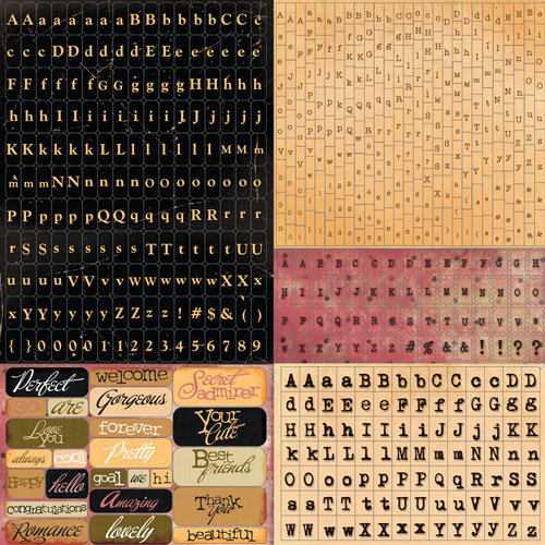 Prima - Romance Novel Collection - Cardstock Stickers - Tiny Alphabets