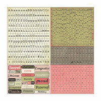 Prima - Tea-Thyme Collection - Cardstock Stickers - Alphabets
