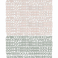 Prima - Rondelle Collection - Textured Stickers - Alphabet