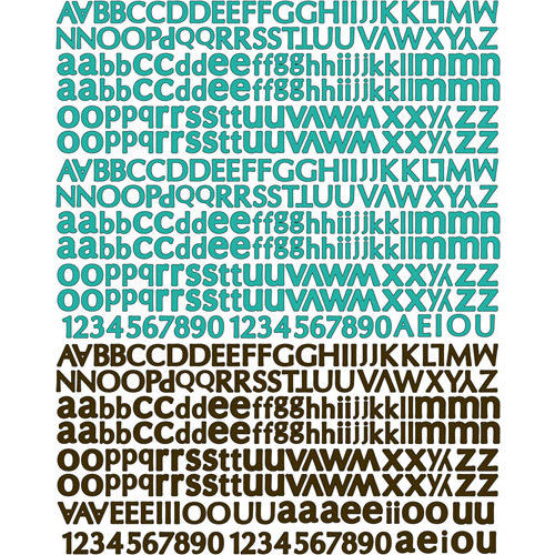 Prima - Rosarian Collection - Textured Stickers - Alphabet