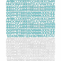 Prima - Zephyr Collection - Textured Stickers - Alphabet