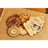 Prima - Tea-Thyme Collection - Wood Embellishments - Clocks and Tickets