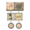 Prima - Tea-Thyme Collection - Vintage Trinkets - Art Tiles and Metal Embellishments