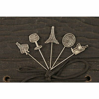 Prima - Welcome to Paris Collection - Metal Embellishments - Pins