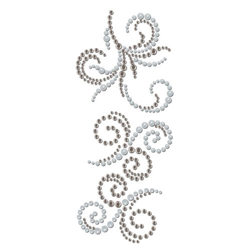 Prima - Say It In Crystals and Pearls Collection - Self Adhesive Jewel Art - Bling - Swirl - Craftsman