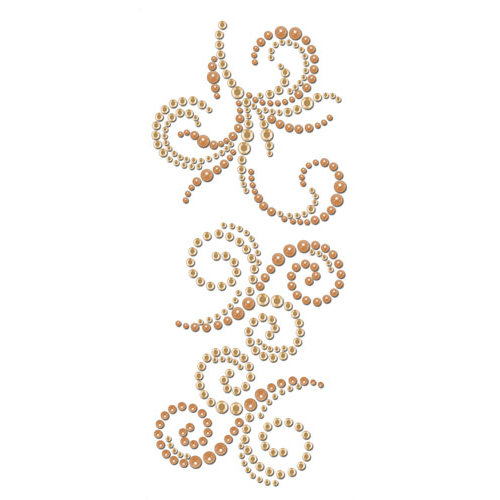 Prima - Say It In Crystals and Pearls Collection - Self Adhesive Jewel Art - Bling - Swirl - Rondelle