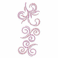 Prima - Say It In Crystals and Pearls Collection - Self Adhesive Jewel Art - Bling - Swirl - Rosarian